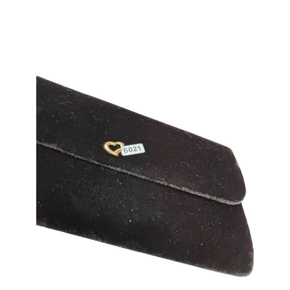 Vintage Victorias Secret Black Velvet Clutch Purse With Gold Heart Accent - Picture 5 of 9